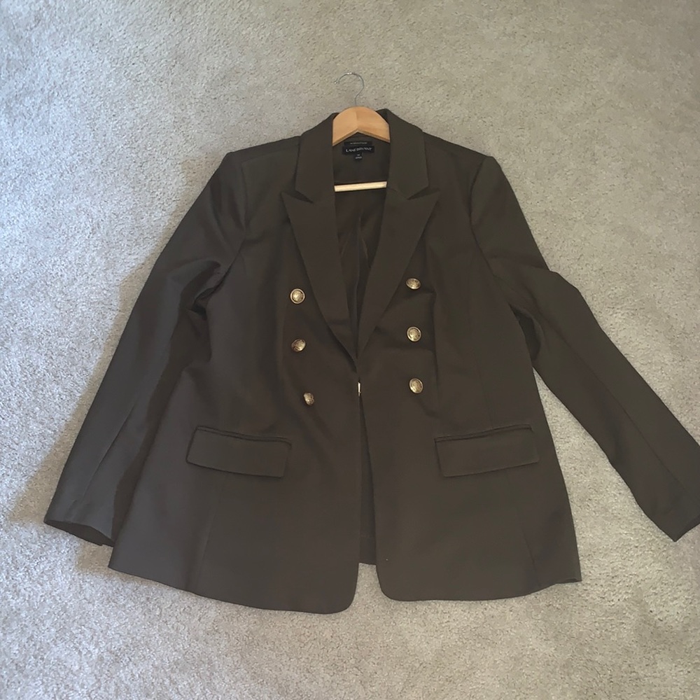 Lane Bryant olive green blazer